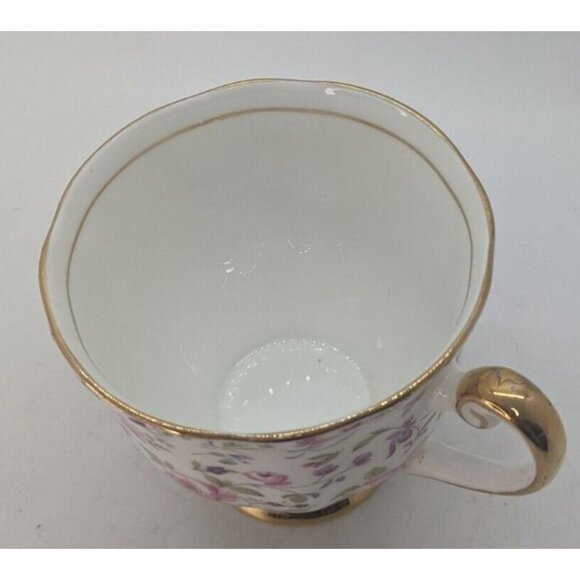 Windsor Chintz Teacup and Saucer Pink Roses Fine Bone China Gold Trim Vintage - Picture 7 of 10